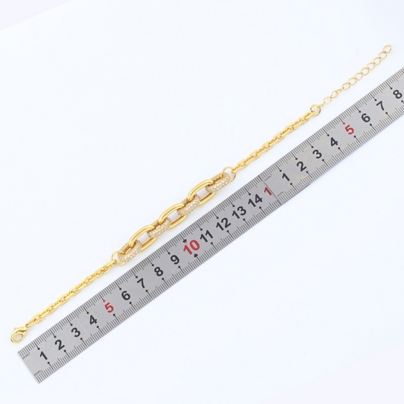 14k gold diamond bracelet - Picture 3 of 8